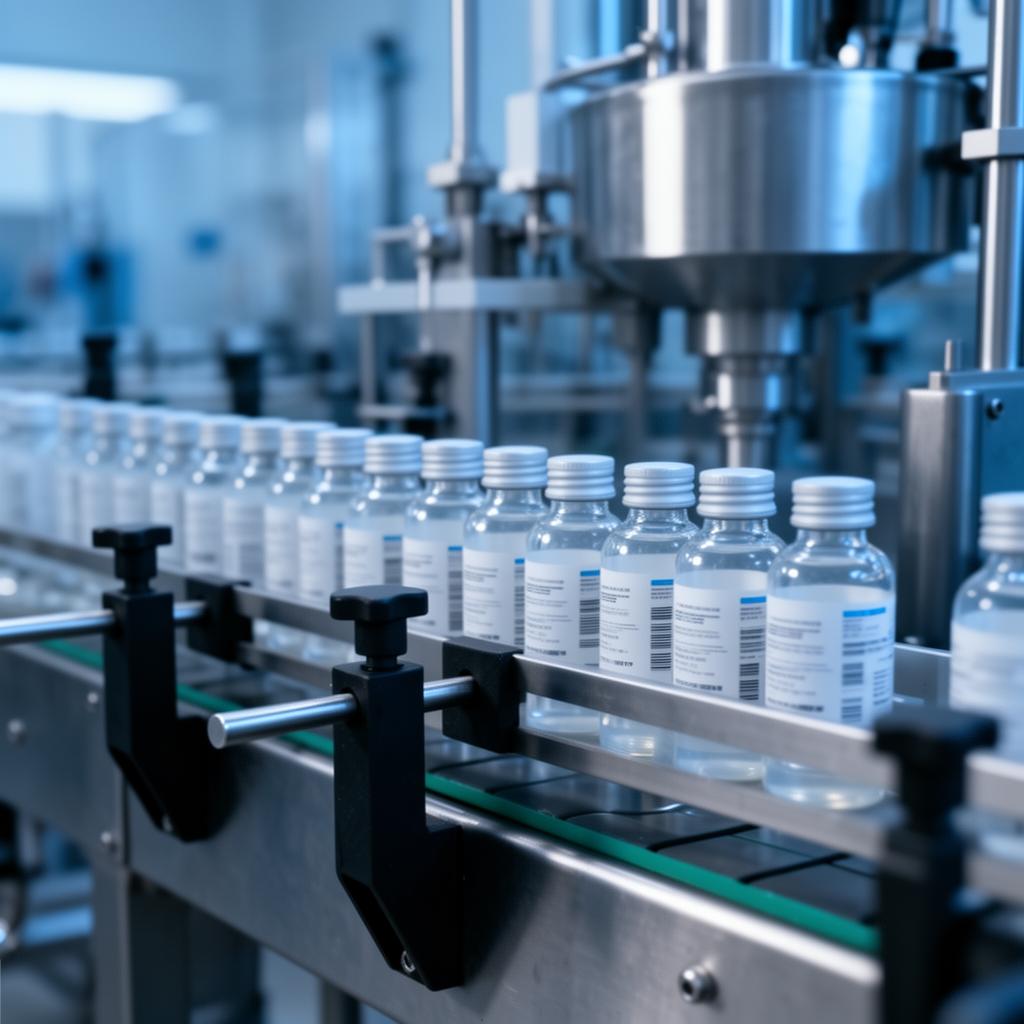 Linha de produção farmacêutica